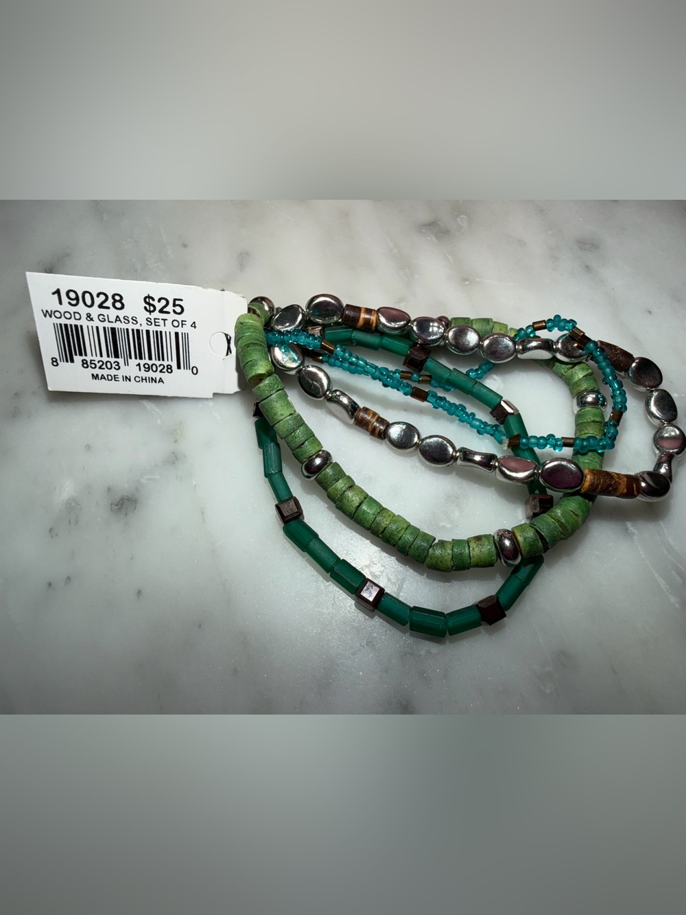 Multi-Strand Green Bead Bracelet - Women Jewelry